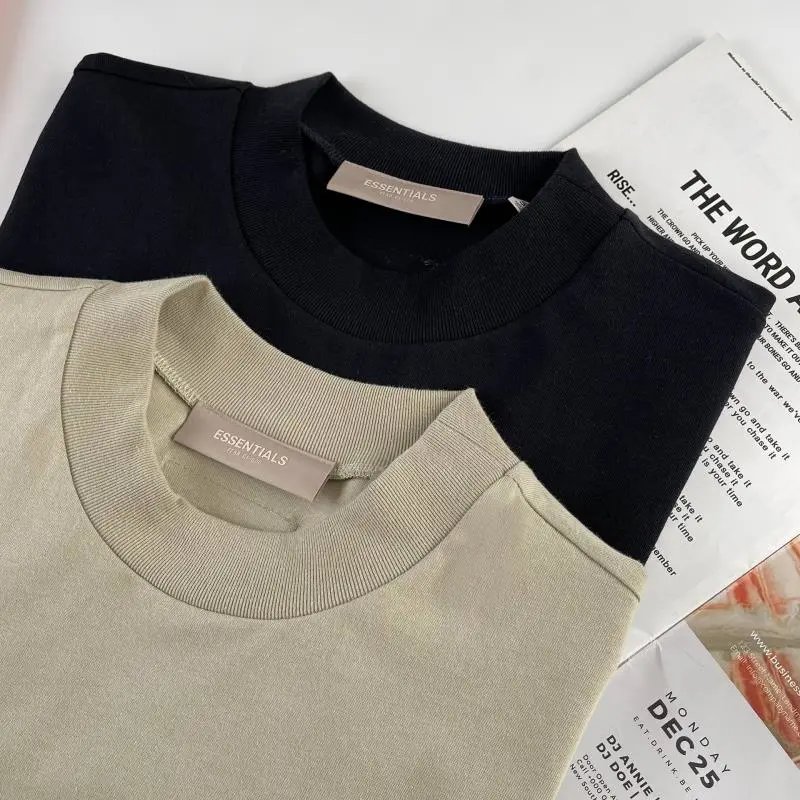 Fear of God Essentials Logo Print Black T-Shirt - 10