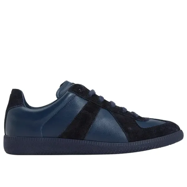 Maison Margiela Replica Sneakers Navy Blue Suede and Leather Sneakers - 5