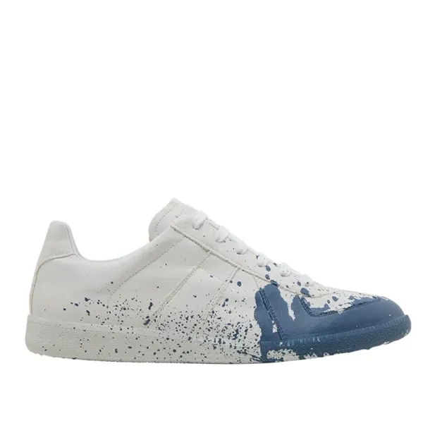 Maison Margiela Replica Sneakers Navy Blue Suede and Leather Sneakers - 19