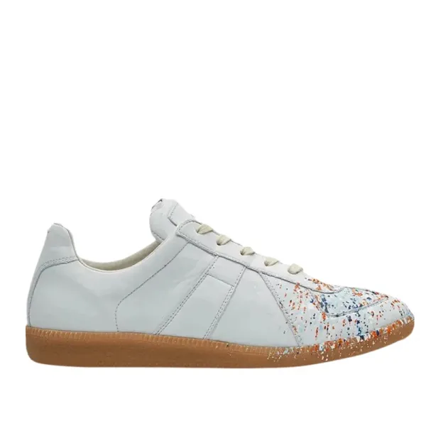 Maison Margiela Replica Sneakers Navy Blue Suede and Leather Sneakers - 3