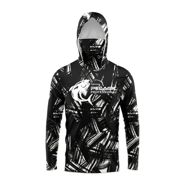 Design Relagic Professional Abstract Print Hooded Sun Protection Shirt Multicolor Hoodie - 4