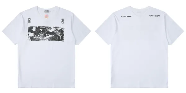 Design CAV EMPT Graphic Print T-Shirt White T-Shirts - 1