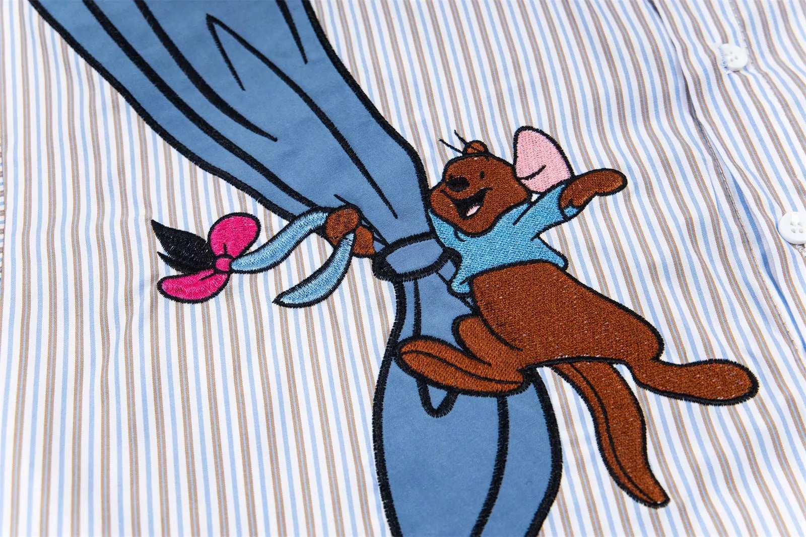 Design Unkong Retro x Disney Winnie the Pooh & Eeyore Striped Short-Sleeve Shirt - 12