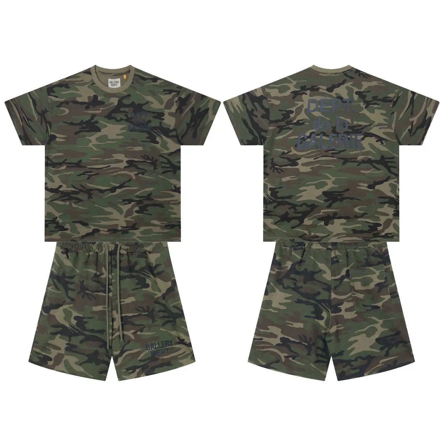Gallery Dept. Tiger Camo Drawstring Shorts Multicolor - 7