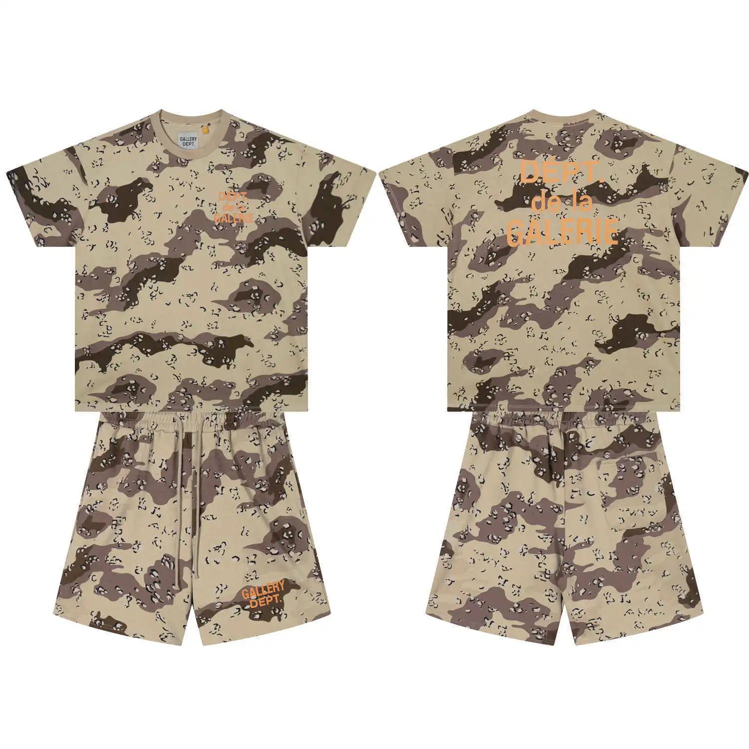 Gallery Dept. Tiger Camo Drawstring Shorts Multicolor - 4