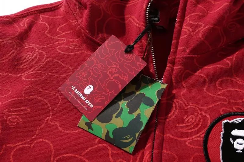 A Bathing Ape Shark Hoodie Army Green Camo Zip-Up Hoodie - 15