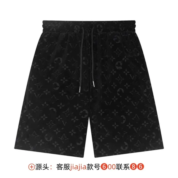Louis Vuitton Monogram Velvet Shorts Black - 1