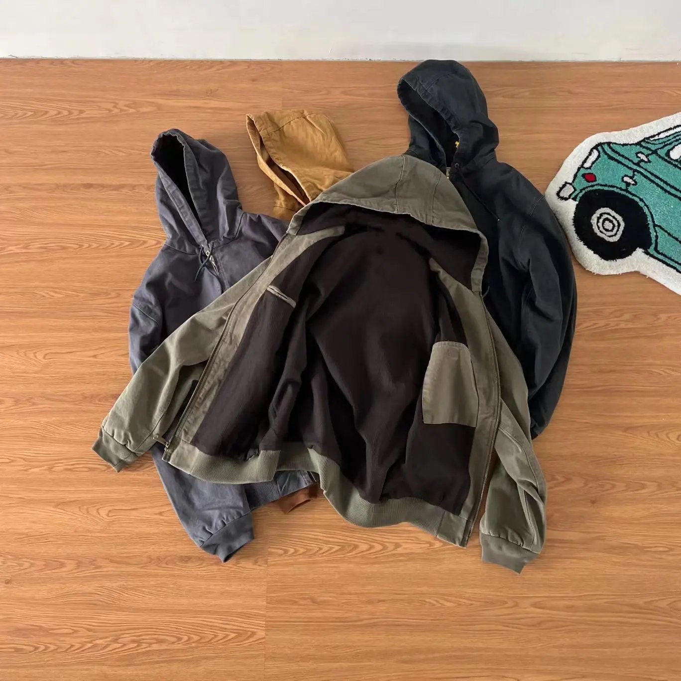 Carhartt Work In Progress Carhartt WIP Active Jacket Black Hooded Outerwear - 12