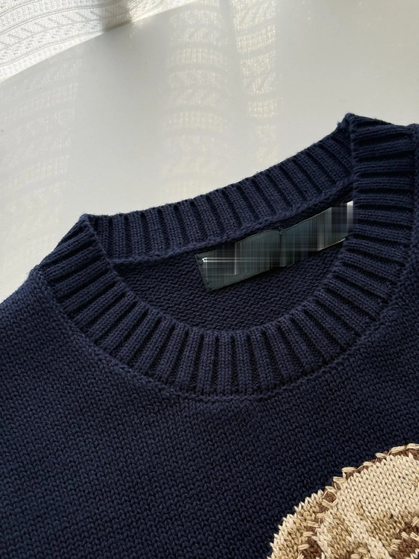 Polo Ralph Lauren Bear Knit Short-Sleeve Sweater Navy - 8