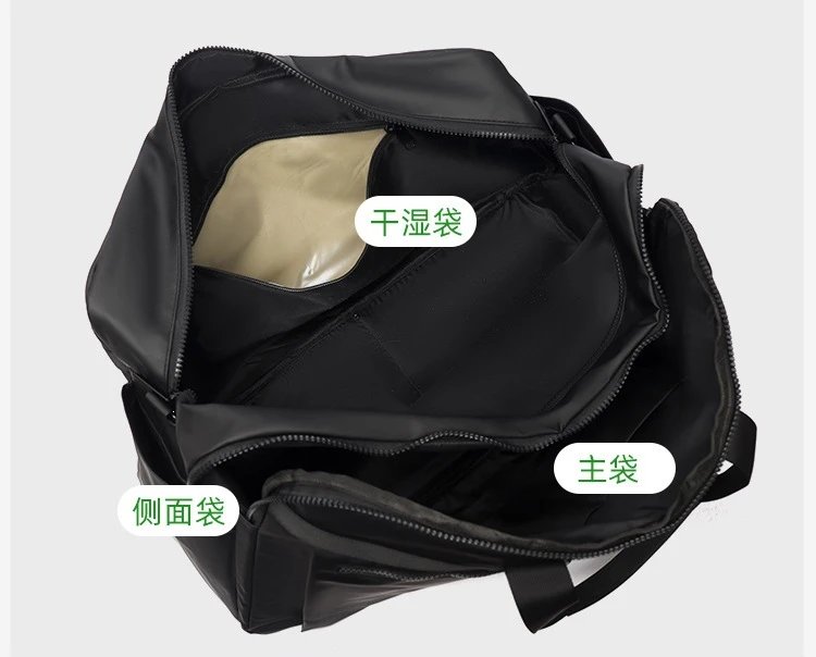 Design Duffle Bag Beige with Black Trim Travel Bag - 9