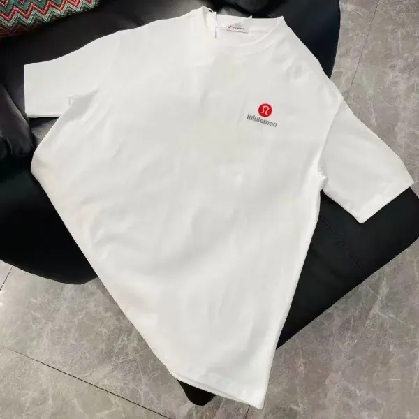Lululemon Logo Tee Off-White and Black T-Shirt - 3