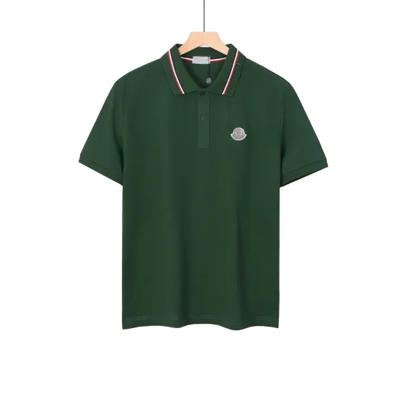 Moncler Logo Polo Green Polo Polo Shirt - 12