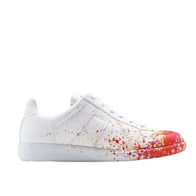 Maison Margiela Replica Paint Splatter White Red Sneakers