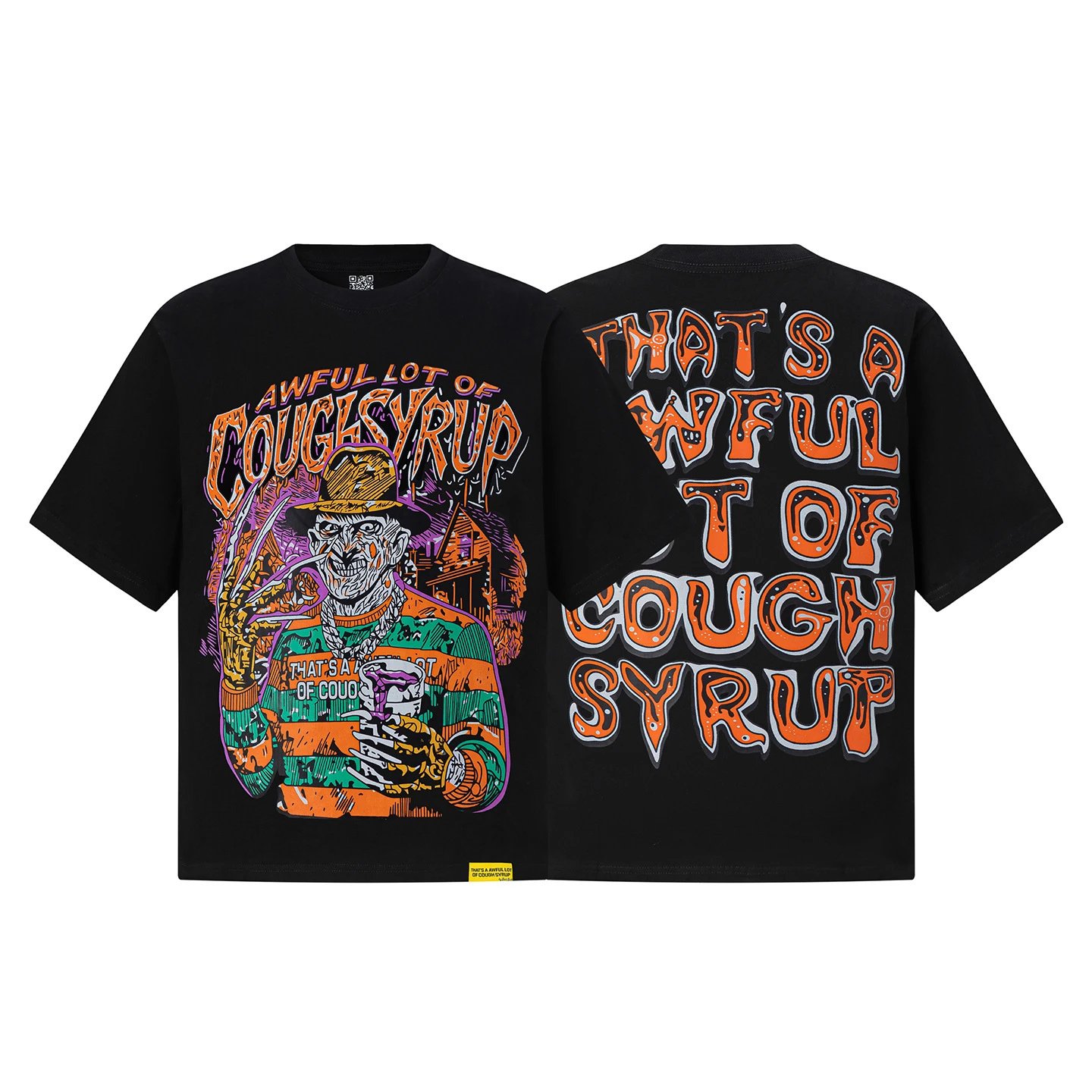 Design That's A Awful Lot Of Cough Syrup Surf Shop White Graphic T-Shirt T-Shirts - 5
