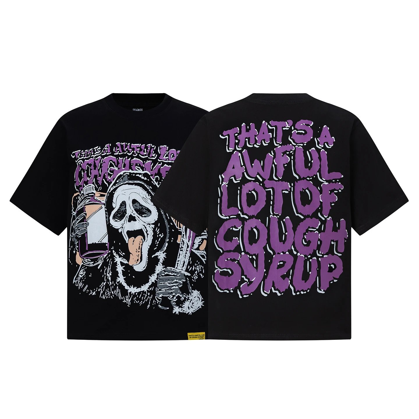 Design That's A Awful Lot Of Cough Syrup Surf Shop White Graphic T-Shirt T-Shirts - 17