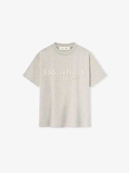 Fear of God Essentials Logo T-Shirt Heather Gray T-Shirt - 1