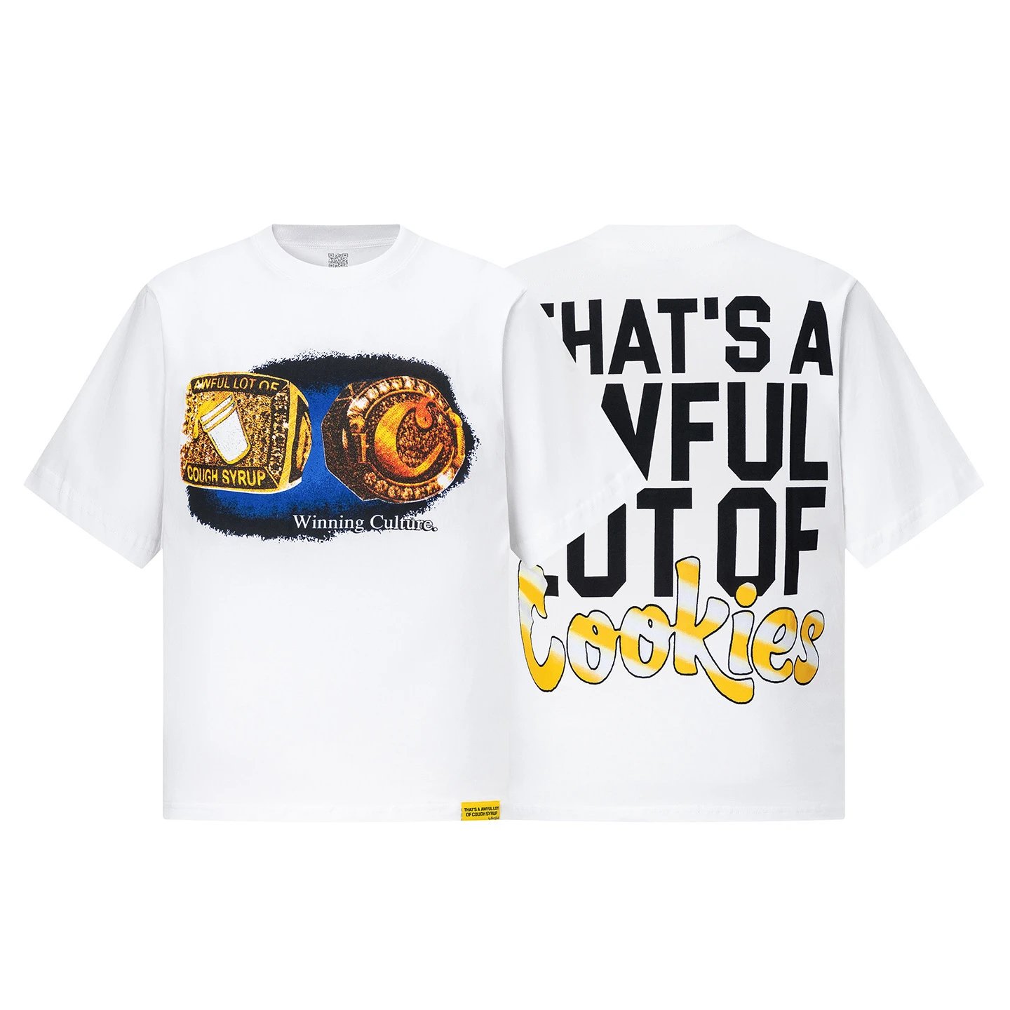 Design That's A Awful Lot Of Cough Syrup Surf Shop White Graphic T-Shirt T-Shirts - 26