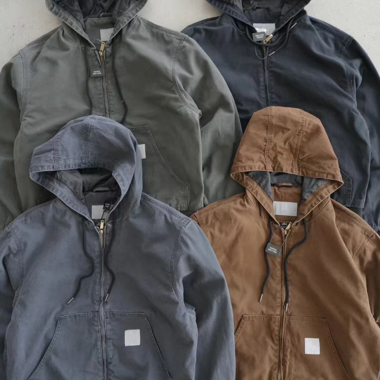 Carhartt Work In Progress Carhartt WIP Active Jacket Black Hooded Outerwear - 30