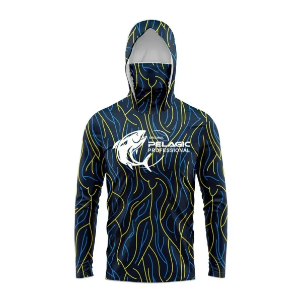 Design Pelagic Professional Hooded Performance Shirt Navy Multicolor Hoodie - 1