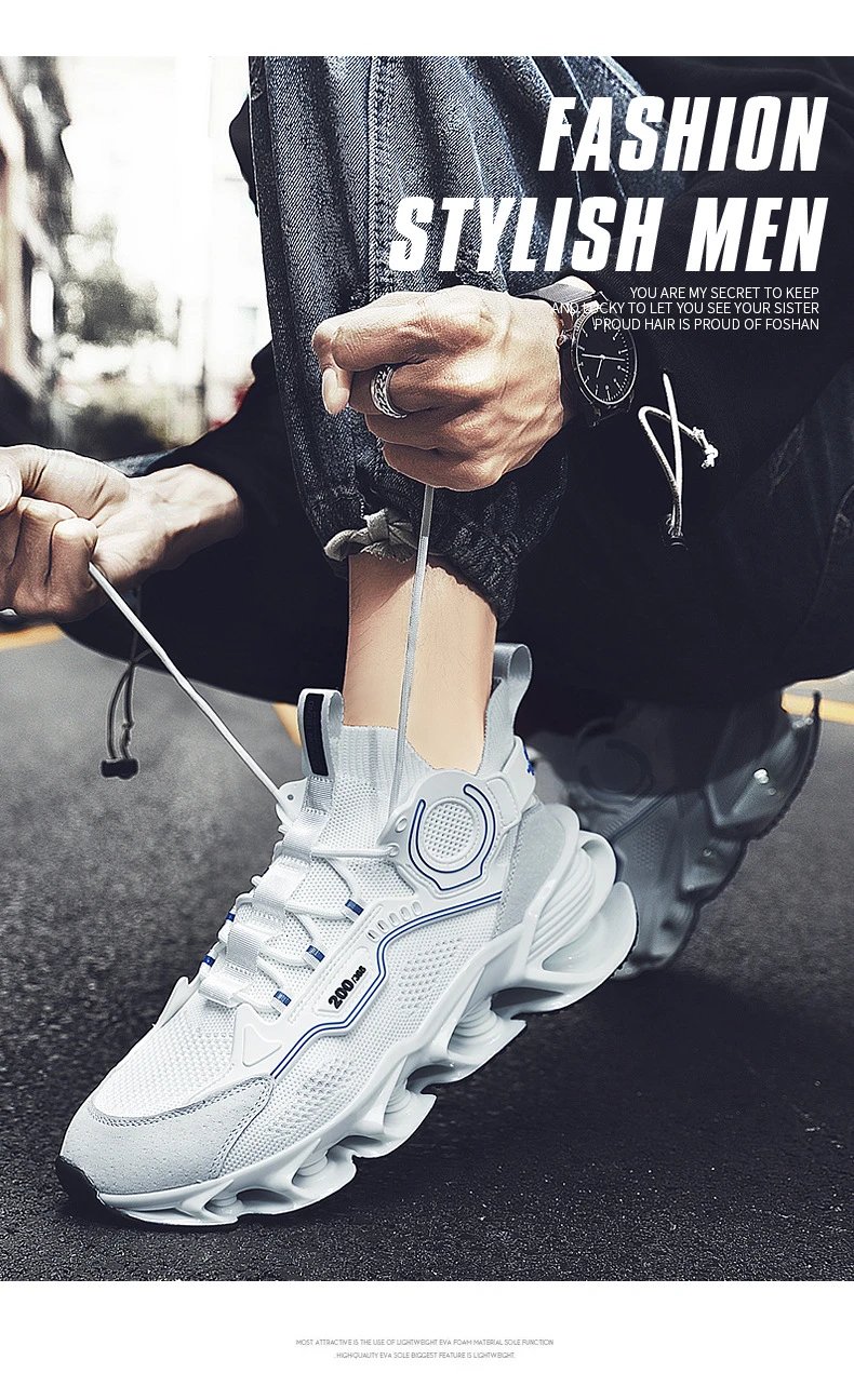 Design Flame Print Chunky Sneakers White Blue Multicolor - 27