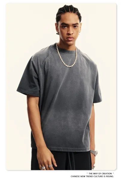 Design Beingmove Washed Black Raglan T-Shirt T-Shirts - 45