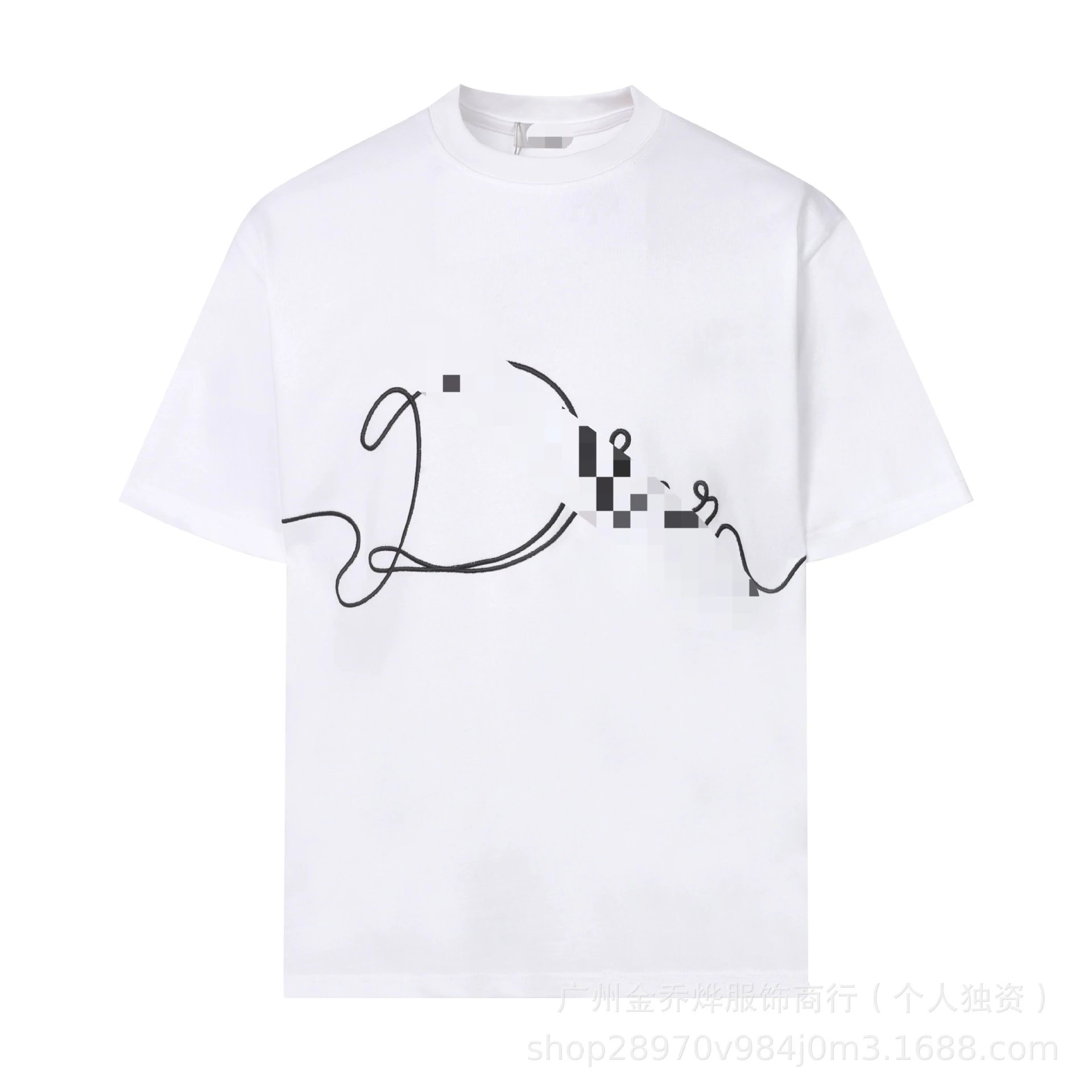 Design Abstract Line Art Black T-Shirt - 25