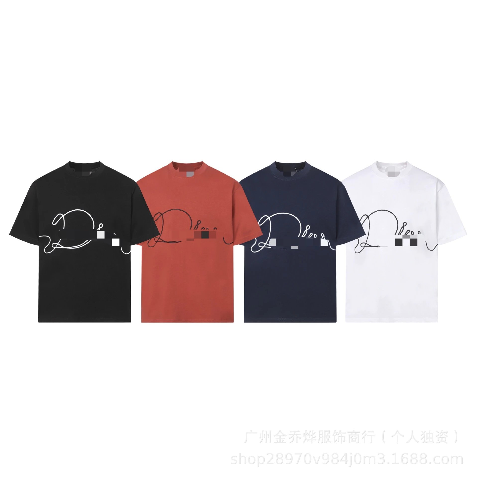 Design Abstract Line Art Black T-Shirt - 44