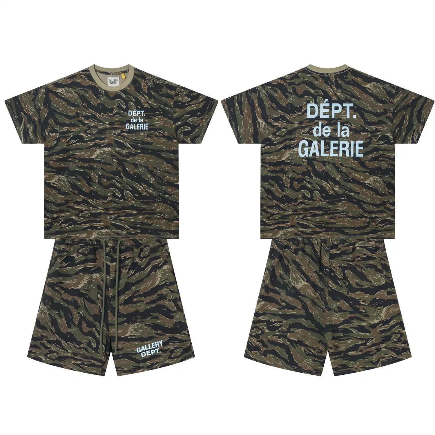 Gallery Dept. Tiger Camo Drawstring Shorts Multicolor - 6