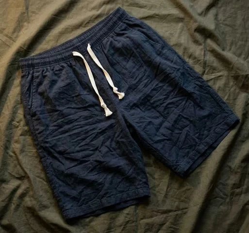 Design Linen-Blend Drawstring Shorts Gray - 7