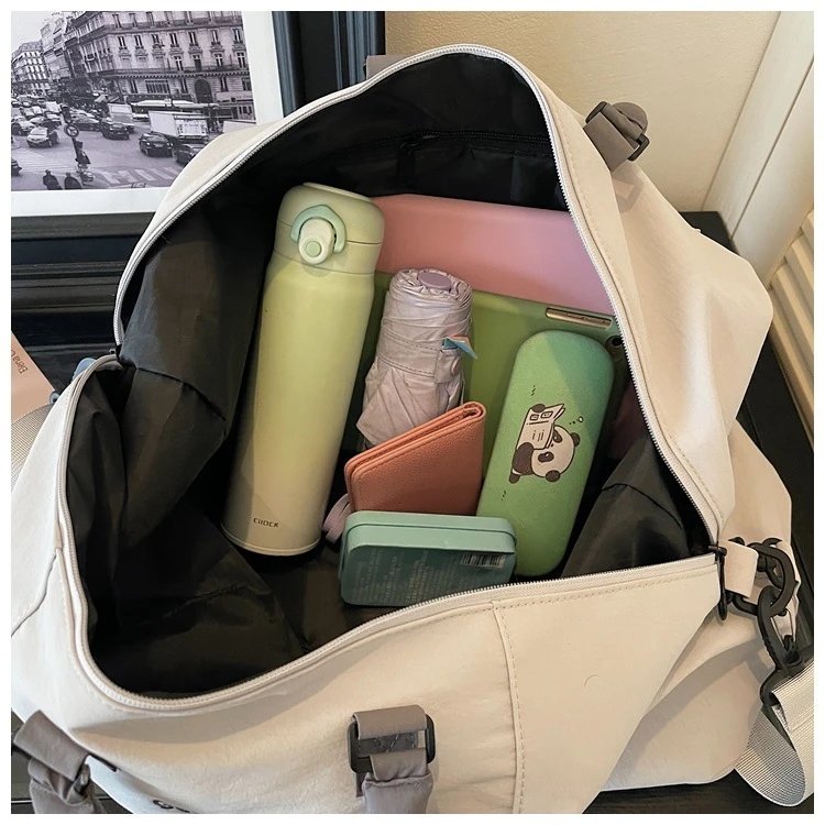 Design Gecko Walk Travel Duffle Bag Light Gray Travel Bags - 25