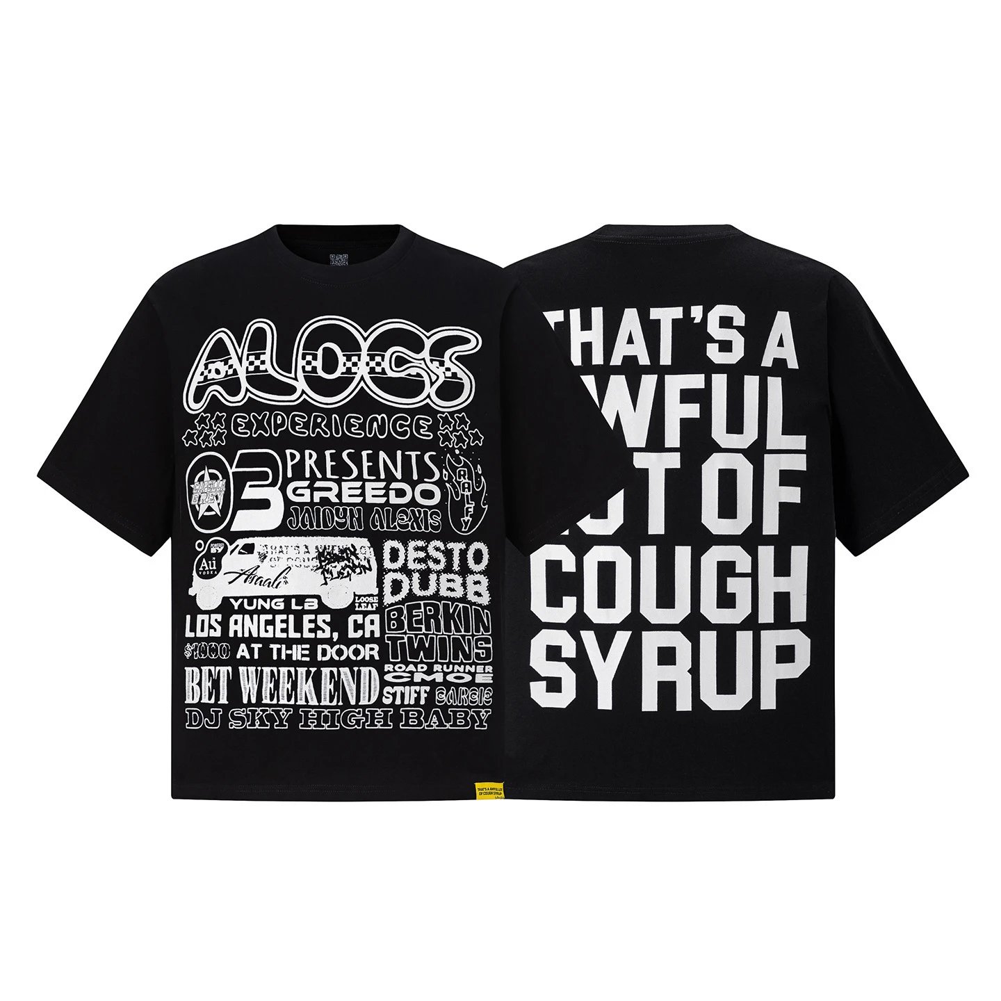 Design That's A Awful Lot Of Cough Syrup Surf Shop White Graphic T-Shirt T-Shirts - 18
