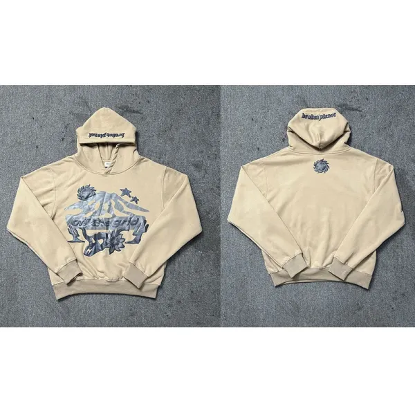 Broken Planet Off The Grid Beige Hoodie - 1