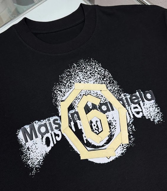 Maison Margiela Logo Print Black Crewneck Sweatshirt Sweater - 4