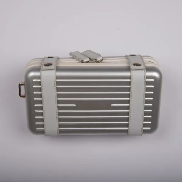 Rimowa Mini Cabin Case Silver Metallic Clutch Clutches - 1