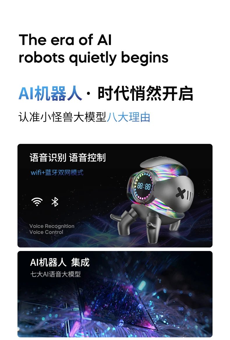 Design X111 Holographic LED Robot Speaker White - 3
