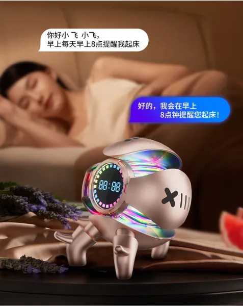 Design X111 Holographic LED Robot Speaker White - 9