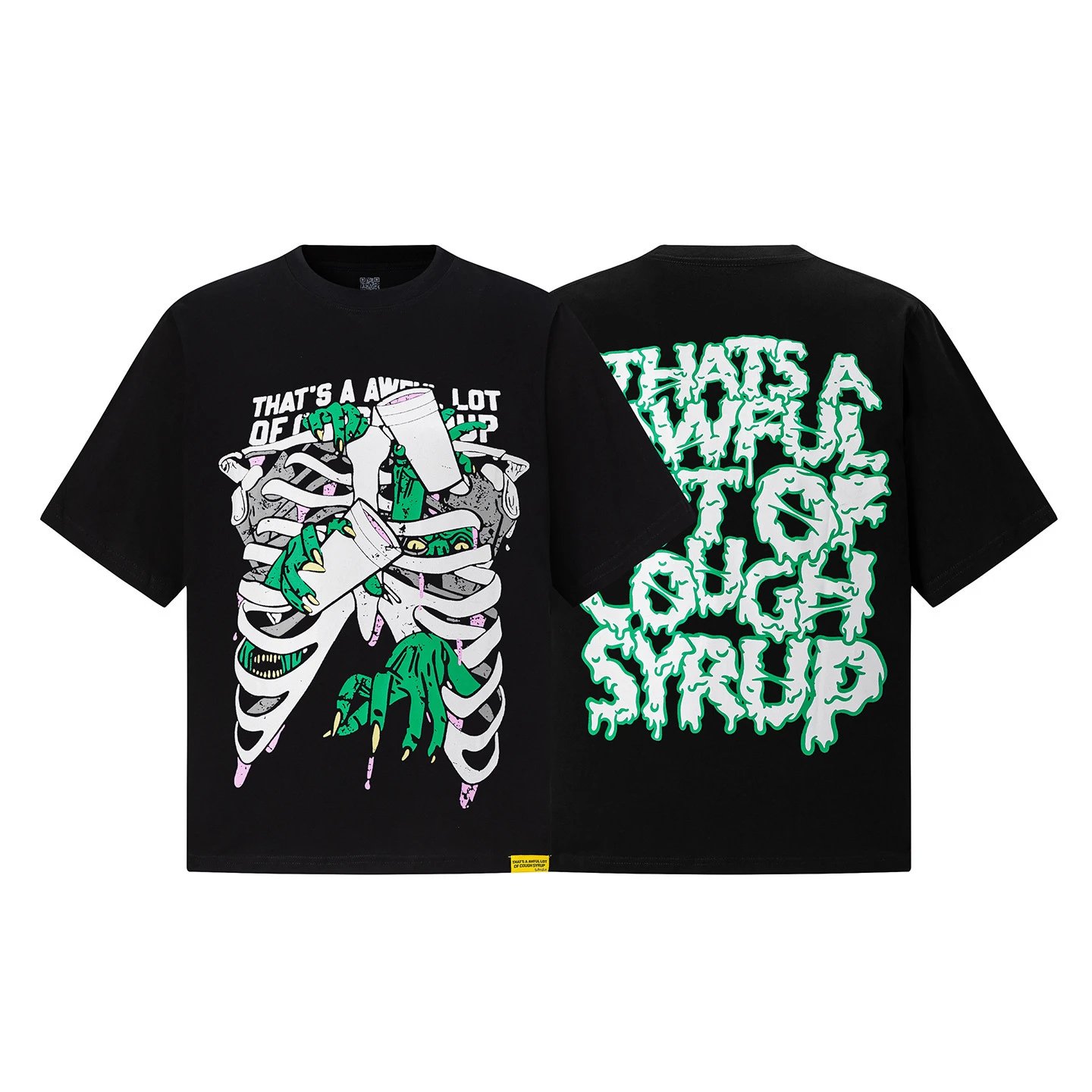 Design That's A Awful Lot Of Cough Syrup Surf Shop White Graphic T-Shirt T-Shirts - 11