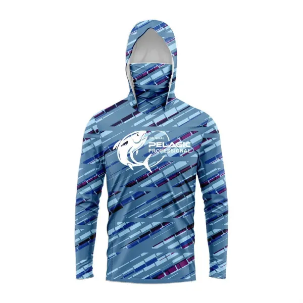 Design Relagic Professional Abstract Print Hooded Sun Protection Shirt Multicolor Hoodie - 5