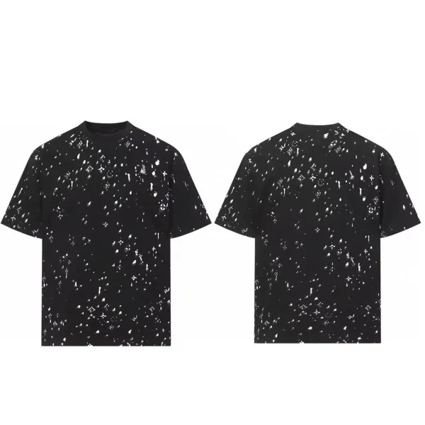 Louis Vuitton Monogram Splatter Print Black T-Shirt - 12