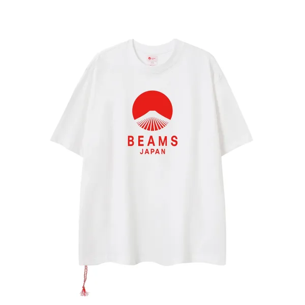 Design BEAMS Japan Mount Fuji Graphic T-Shirt White T-Shirts - 1