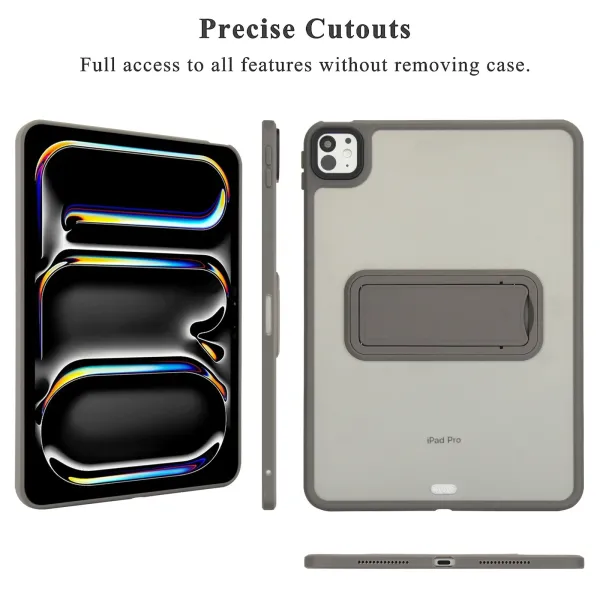 Apple iPad Pro Case with Stand in Beige and Gray Phone Accessories - 9