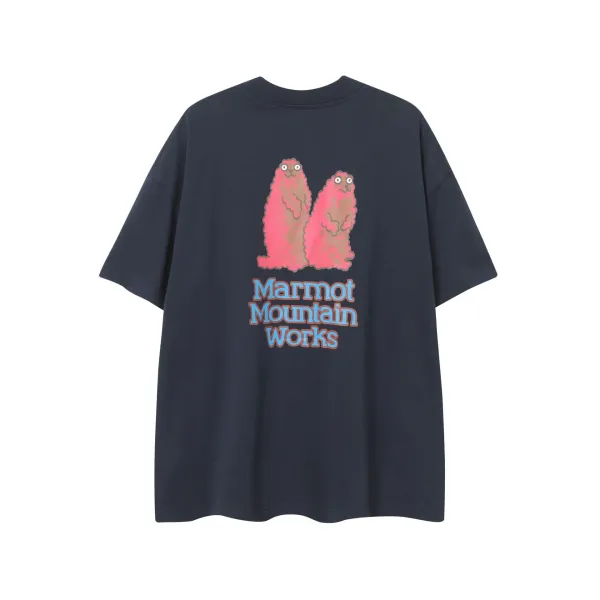 Design Marmot Mountain Works Marmot Graphic Oversized T-Shirt Navy T-Shirts - 1