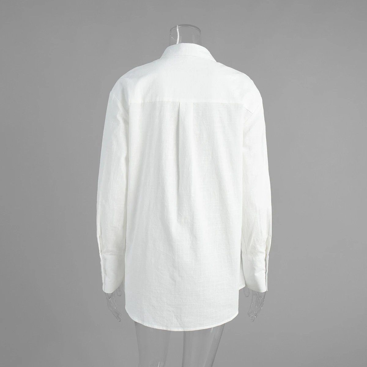 Design Off-White Style Linen Shirt and Ruffled Mini Skirt Set in Cream - 9