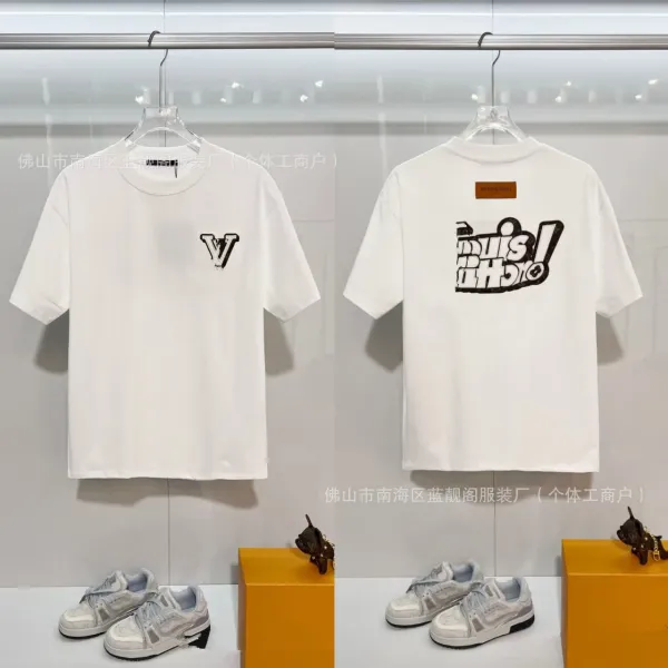 Louis Vuitton Monogram V Logo T-Shirt White T-Shirt - 1