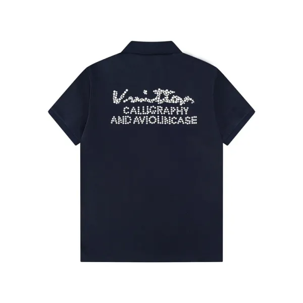 Versace Calligraphy And Aviolinecase Navy Polo Polo Shirt - 1