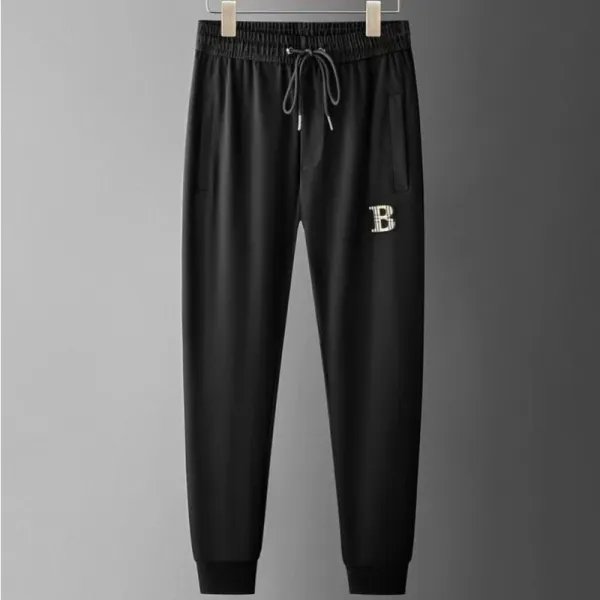 Balenciaga Logo-Embroidered Black Joggers Sweatpants - 1