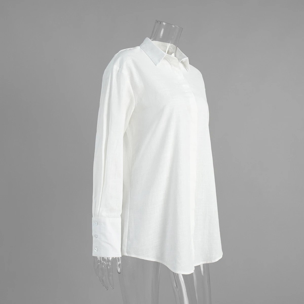 Design Off-White Style Linen Shirt and Ruffled Mini Skirt Set in Cream - 8