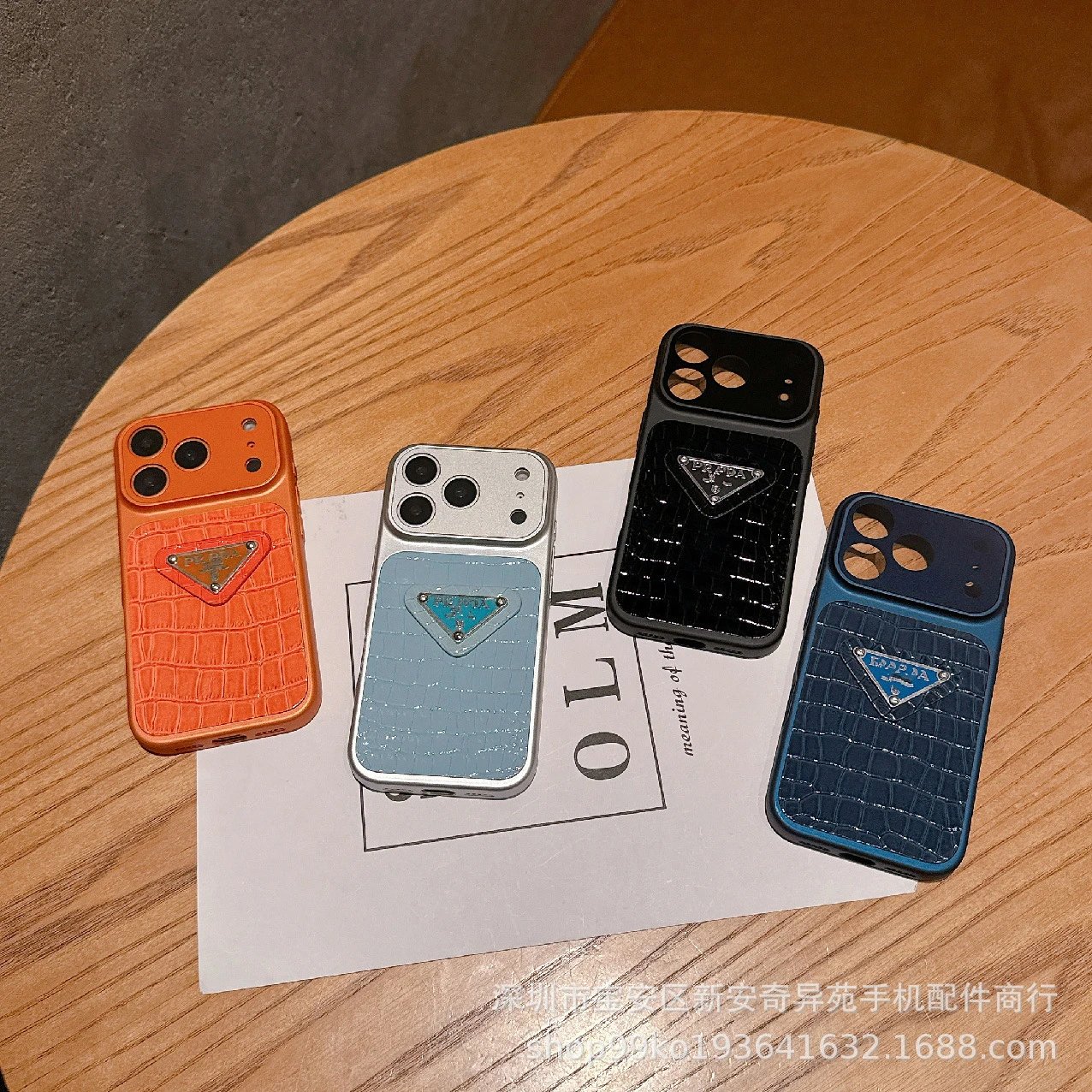 Prada Re-Edition Croc-Embossed Phone Case Black - 5