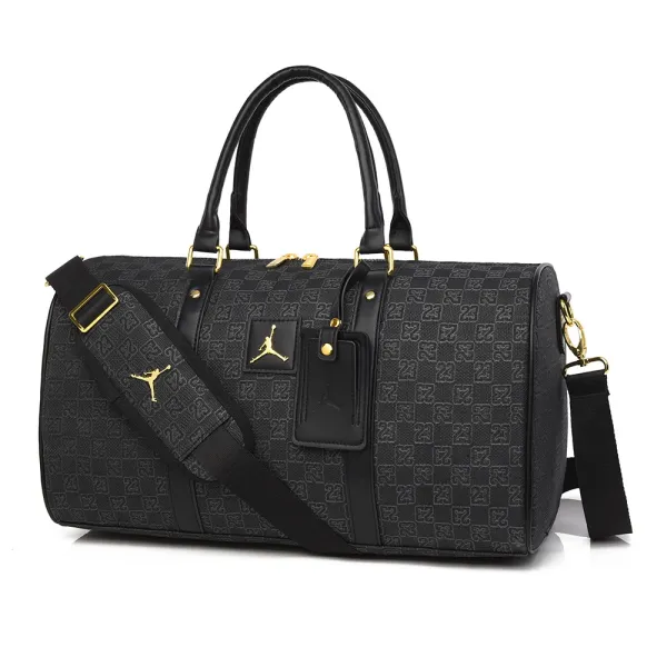 Design Duffle Bag Leopard Print Olive Brown Travel Bag - 27