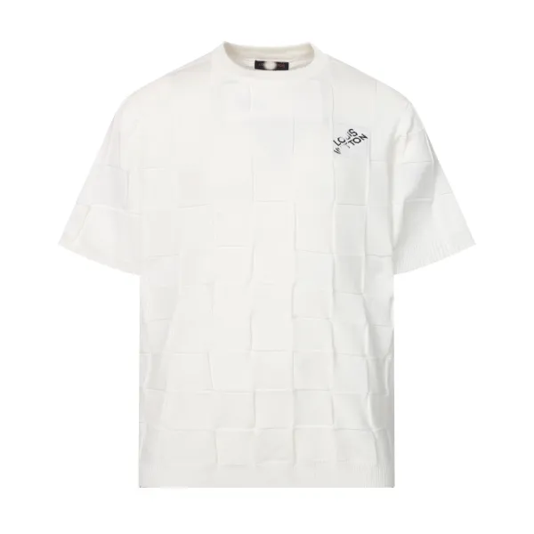 Louis Vuitton Checkerboard Knit T-Shirt White - 1